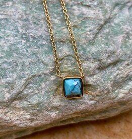 Birthstone Necklace Gold-
