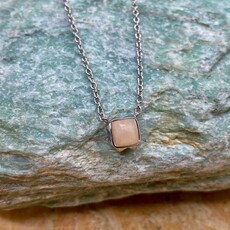 Birthstone Necklace Silver-