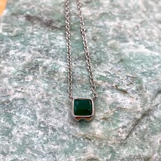 Birthstone Necklace Silver-