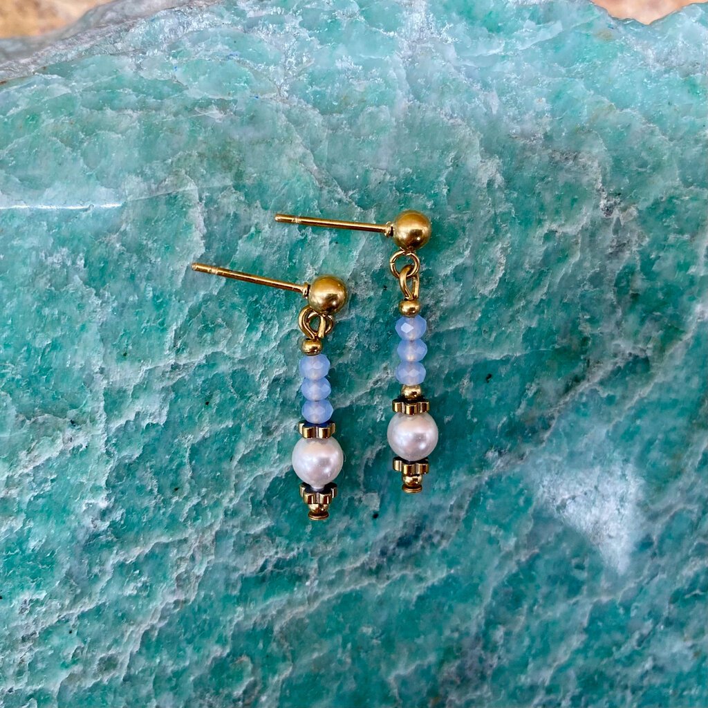 Light Blue Stickpin Earring by Coeur de Lion