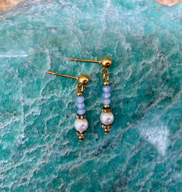 Light Blue Stickpin Earring by Coeur de Lion