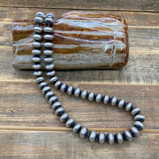 SILVER NUGGET 26" Navajo Pearls by Byannen Halwood