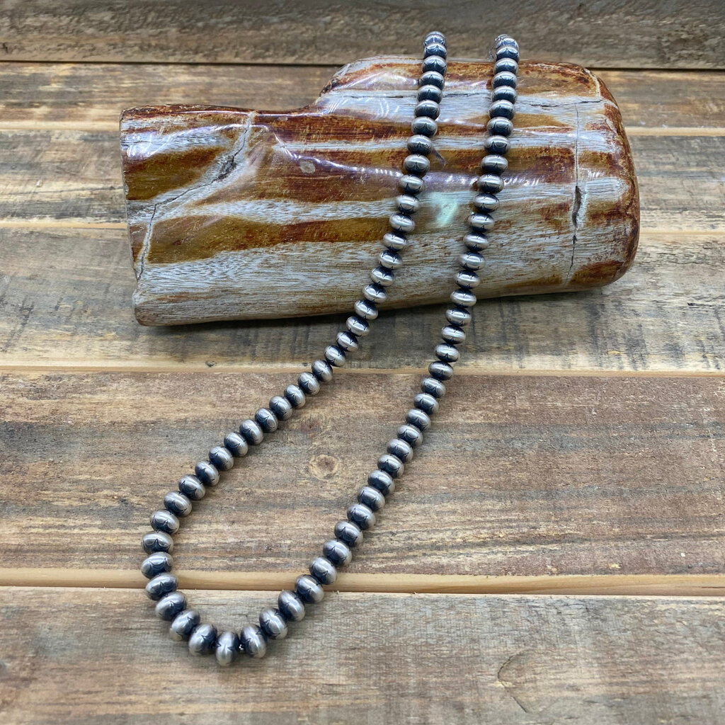 24" Stamped Navajo Beads by Bryannen Halwood