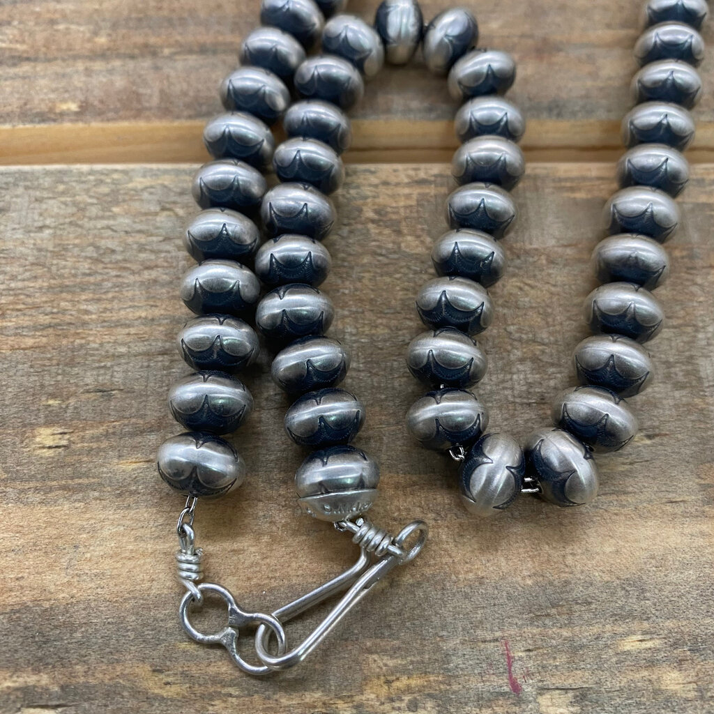 24" Stamped Navajo Beads by Bryannen Halwood