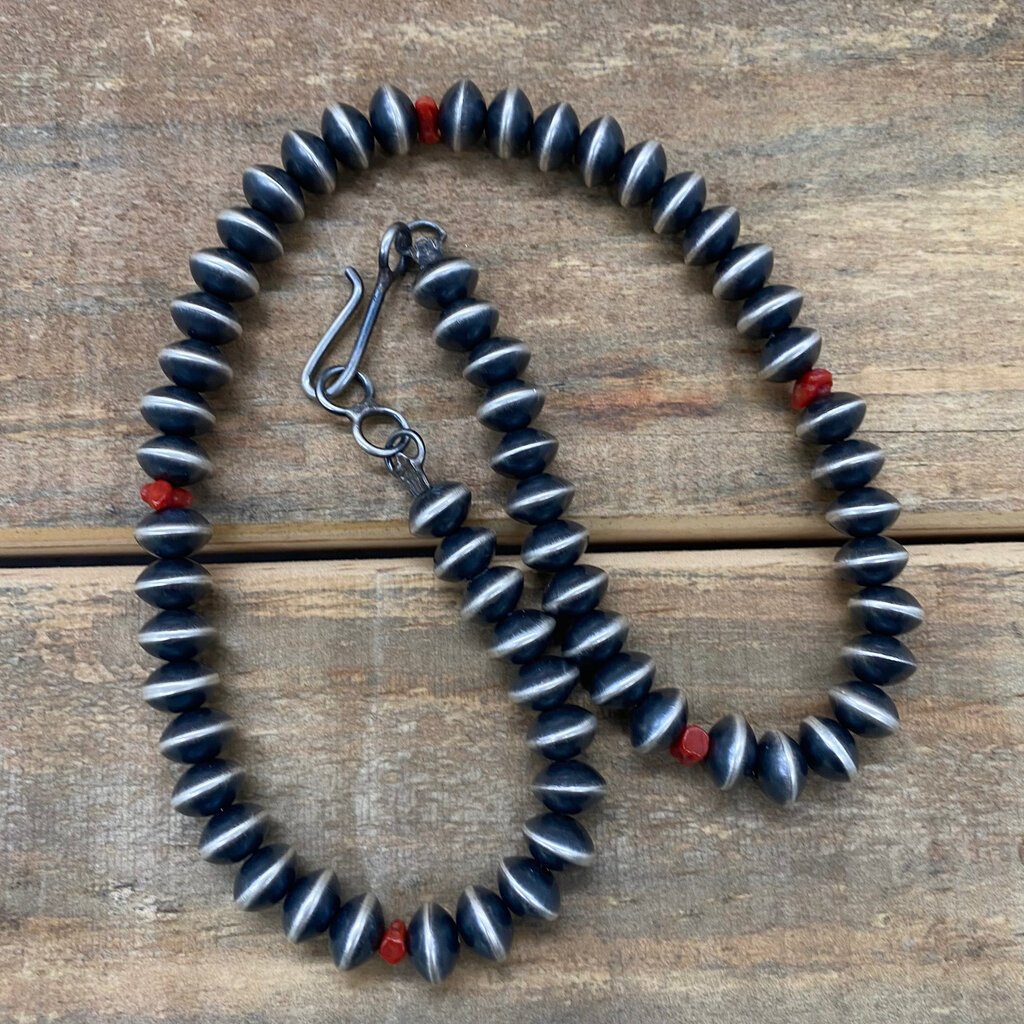 18" Navajo Pearls with Coral