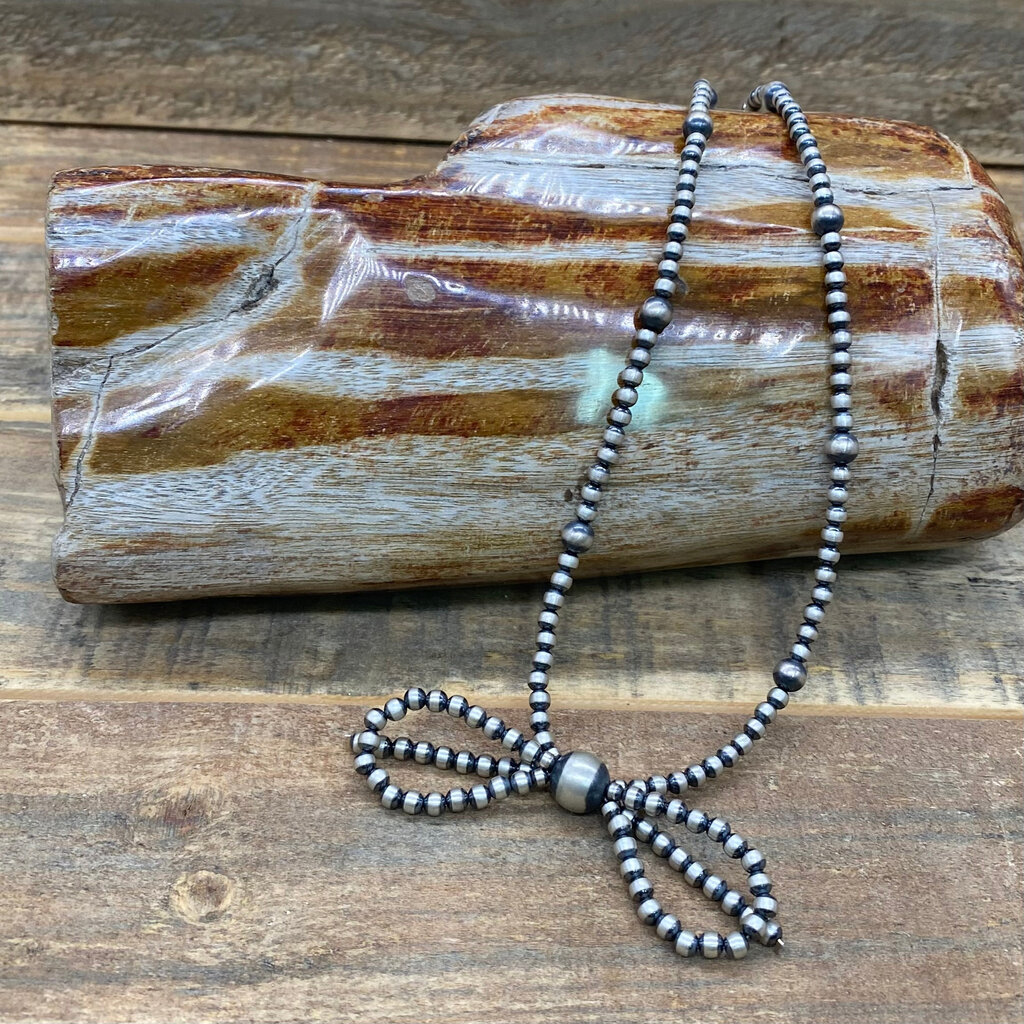 Navajo Pearl Bow Necklace 4mm /18"