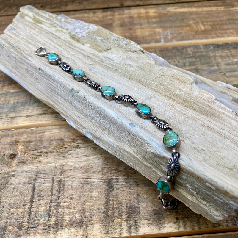 Sonoran turquoise link bracelet