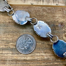 Turquoise 5-stone link bracelet