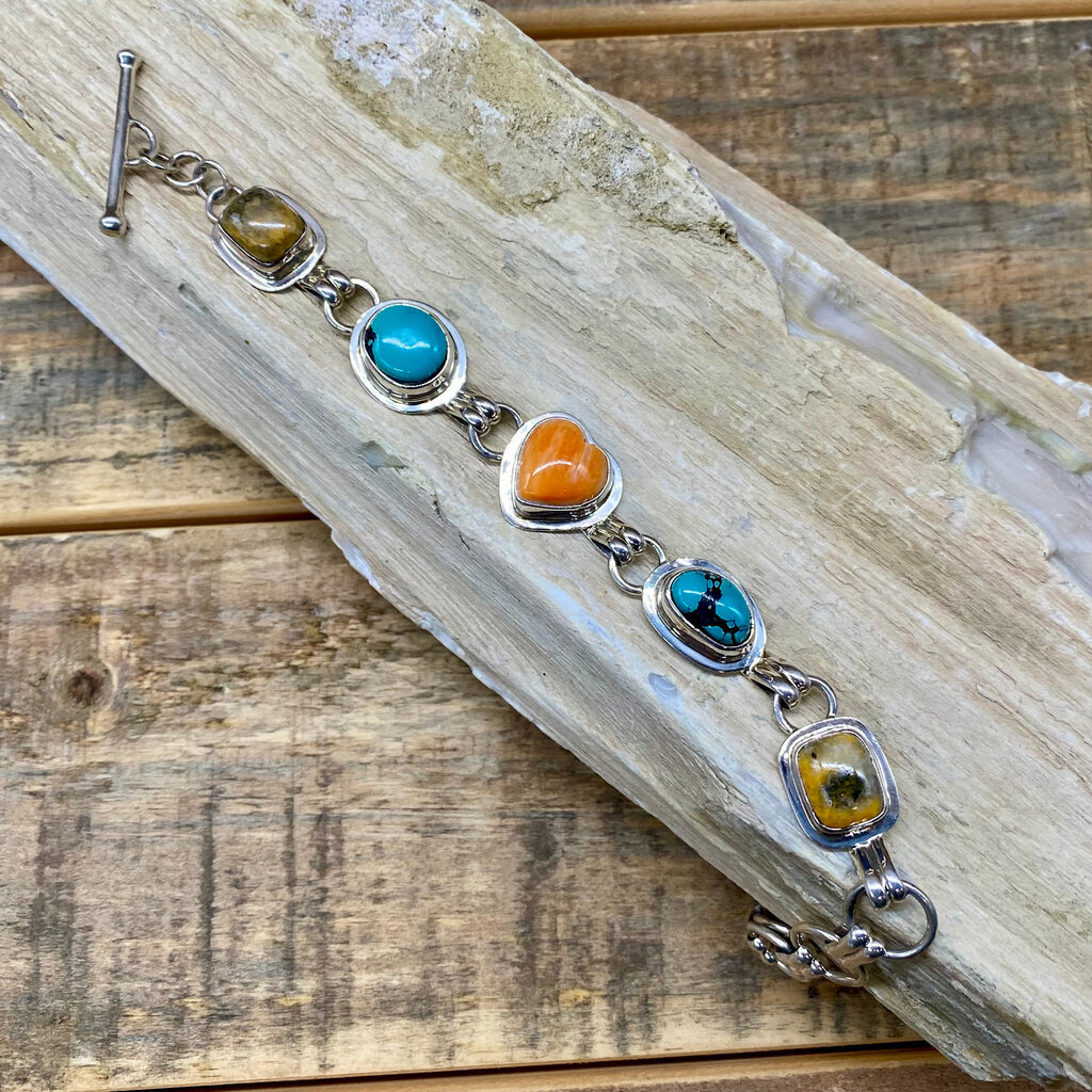 Multi-stone Link Bracelet