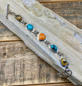Multi-stone Link Bracelet