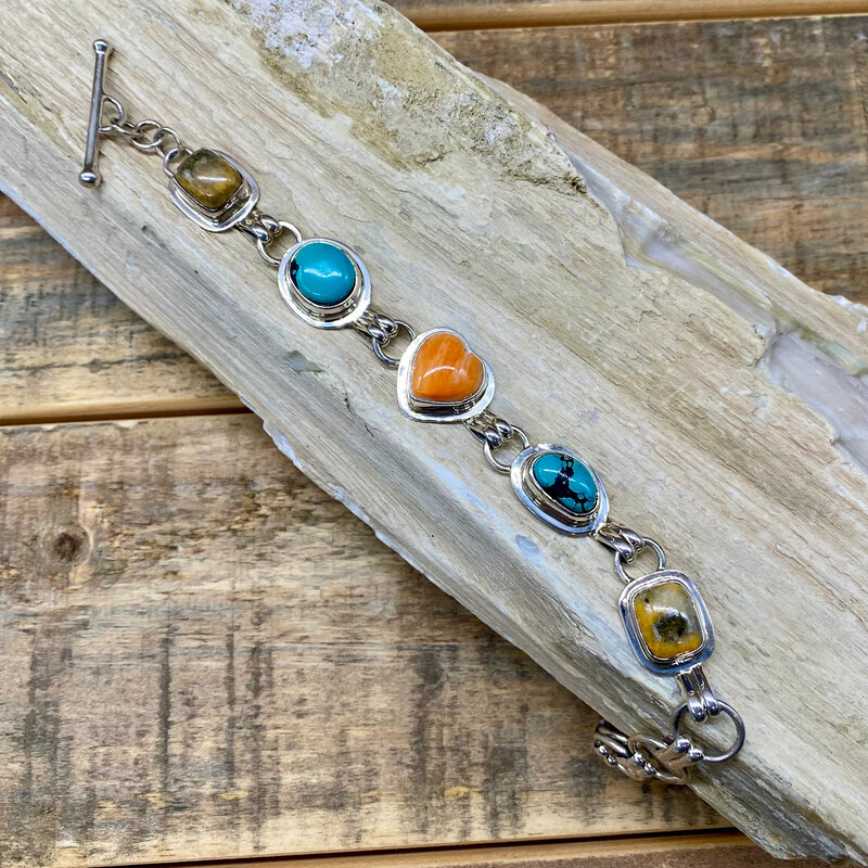 Multi-stone Link Bracelet