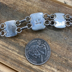 Blue Bird Turquoise 5-stone 7.5" Link Bracelet