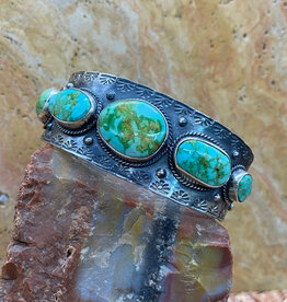 NV turquoise 5-stone cuff 7.5"