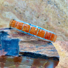 Orange spiny oyster bangle 7.75"
