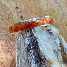 Orange spiny oyster bangle 7.75"