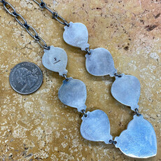 Old man mine, NV turquoise 7-heart neckalce - 18"