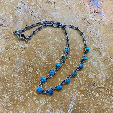 Old man mine, NV turquoise 13-stone  necklace - 18"