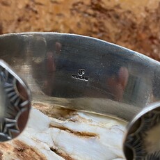 Sonoran turquoise 3-stone cuff - 5.75"