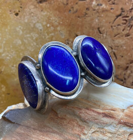 Lapis 4-stone cuff - 6"