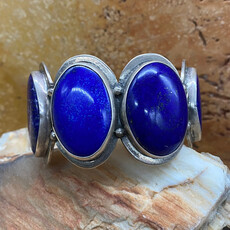 Lapis 4-stone cuff - 6"