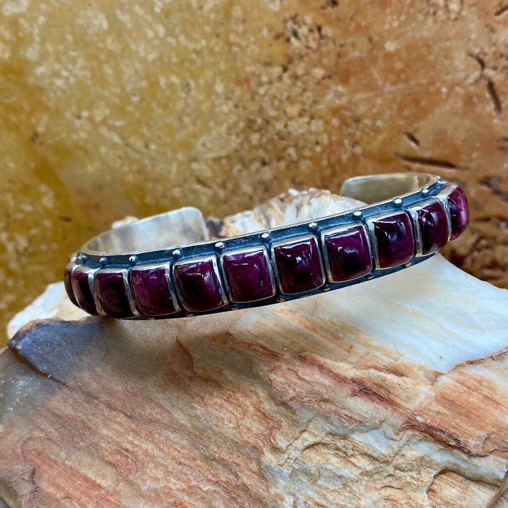 Purple spiny oyster cuff - 6.5"