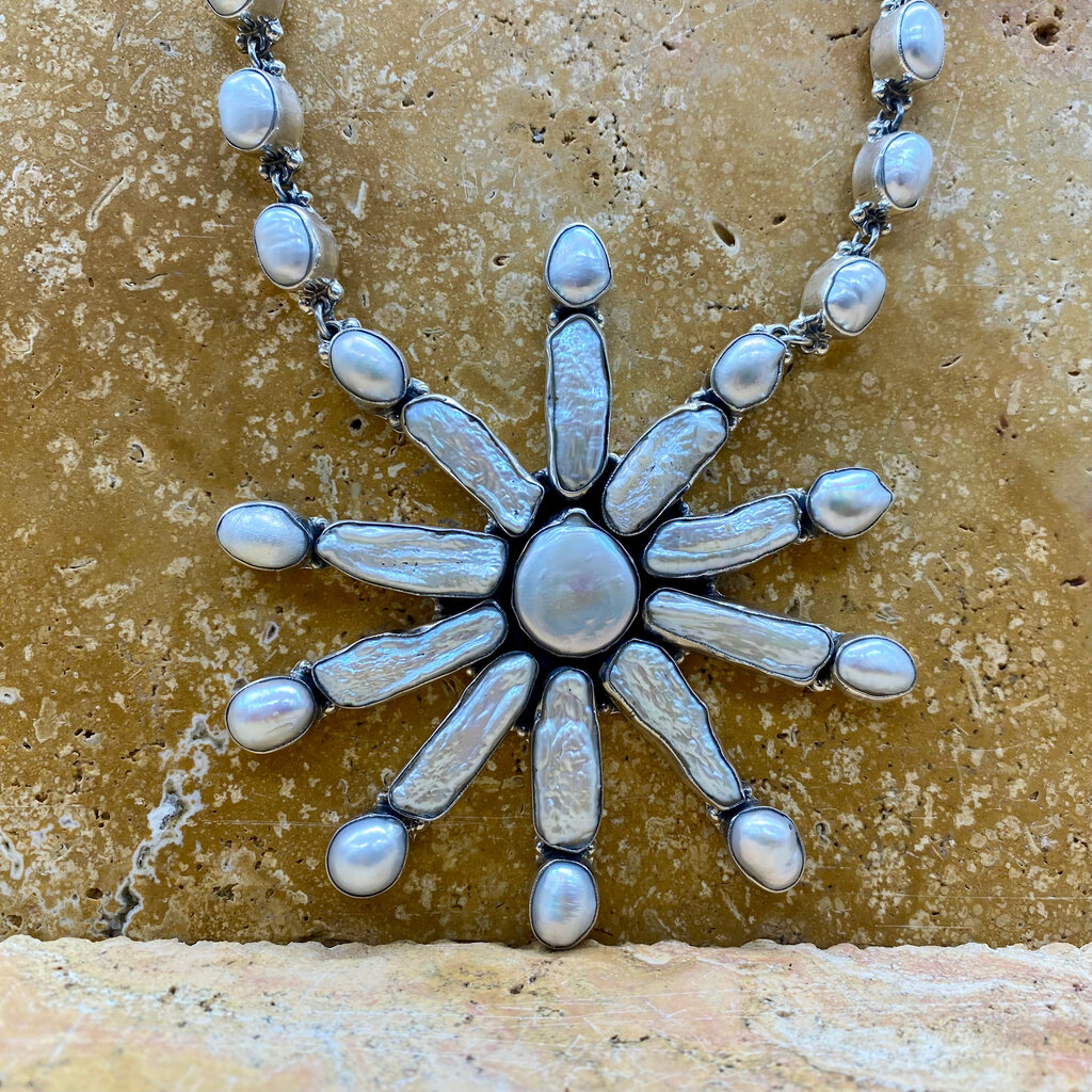 18" Pearl Variety Stone Necklace