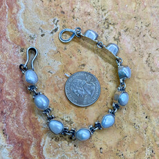 7" mother of pearl link bracelet
