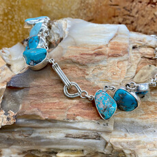25 stone turquoise 18" necklace