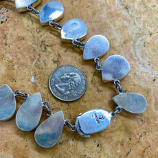 Turquoise teardrop 23-stone  19" necklace