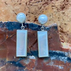 Mother of pearl post earrings