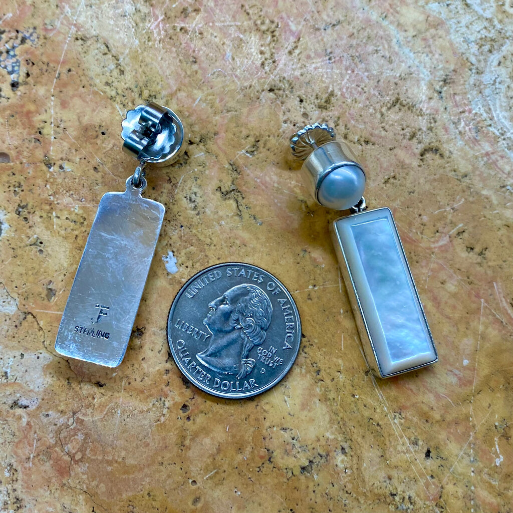 Mother of pearl post earrings