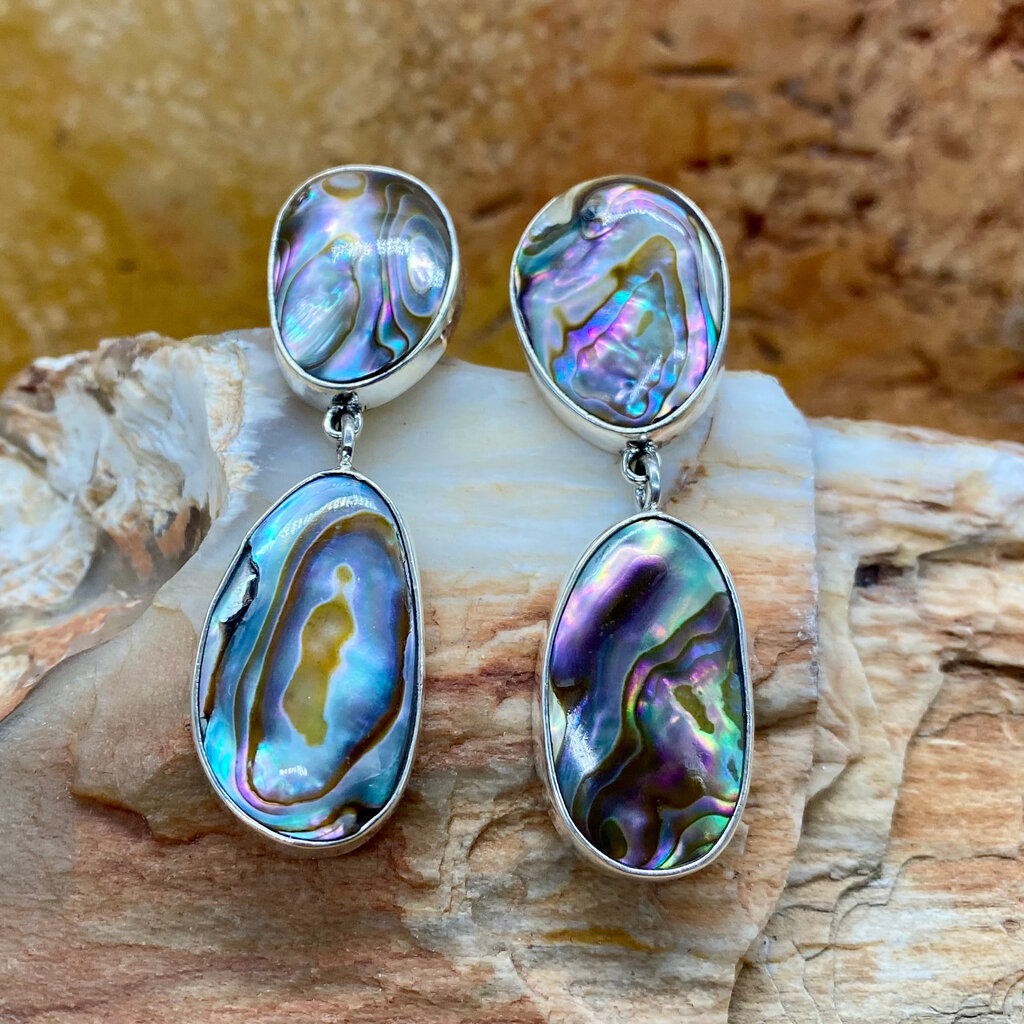 Abalone post earrings