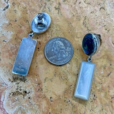 Abalone & mother of pearl post earrings