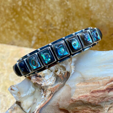 Abalone 15-stone cuff - 6.75"