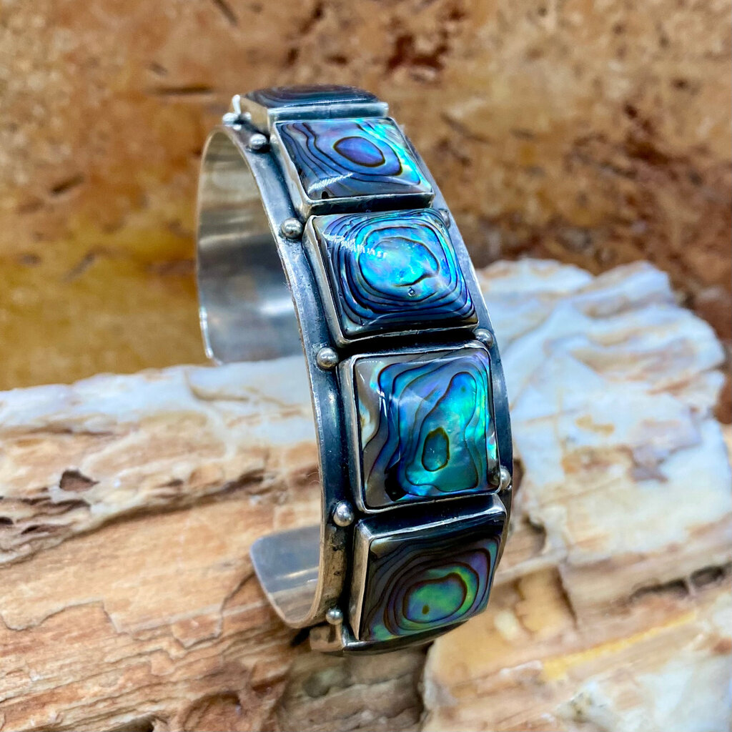 Large Abalone cuff - 7"