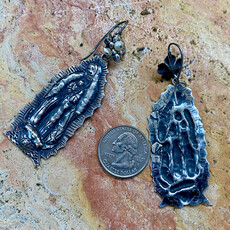 Madonna pearl dangle earrings