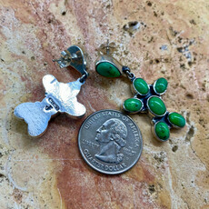 NV Green Turquoise Cluster Earrings