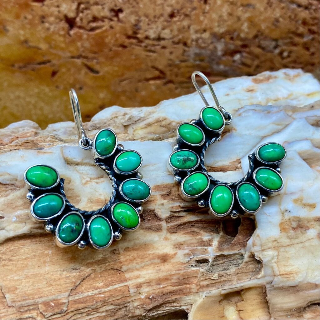 NV Green Turquoise 8-stone Earrings