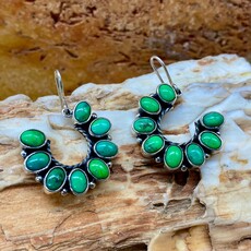 NV Green Turquoise 8-stone Earrings