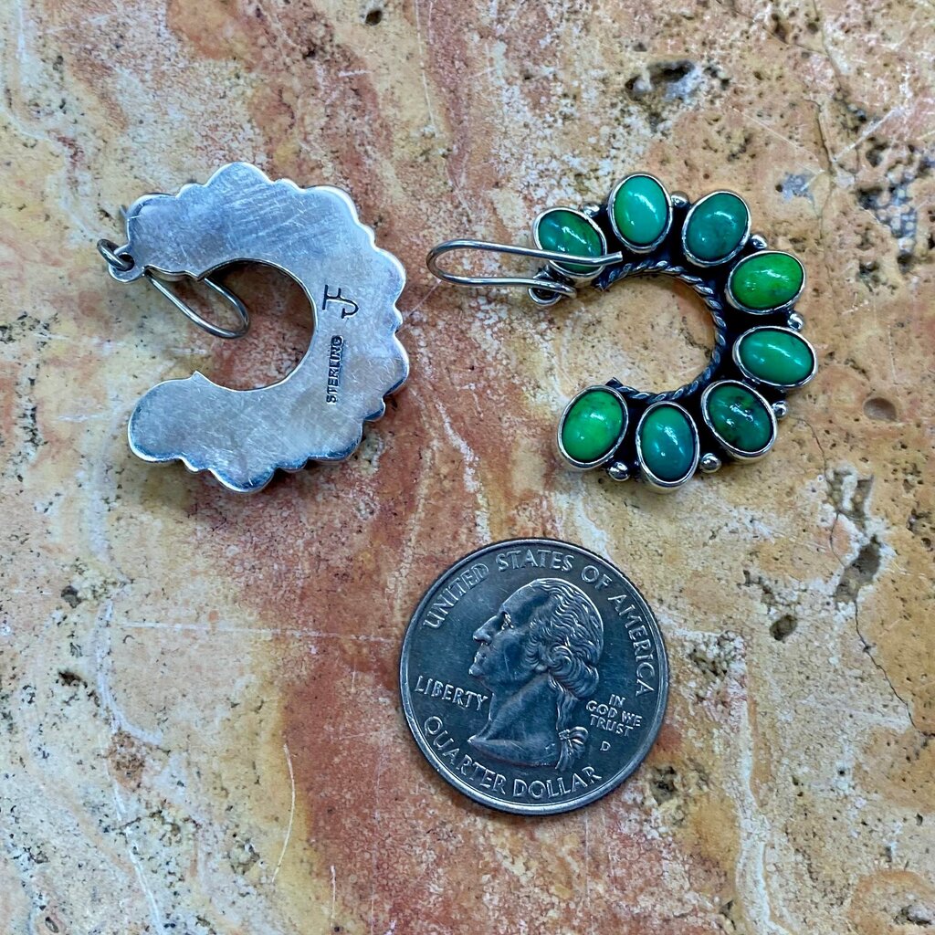 NV Green Turquoise 8-stone Earrings