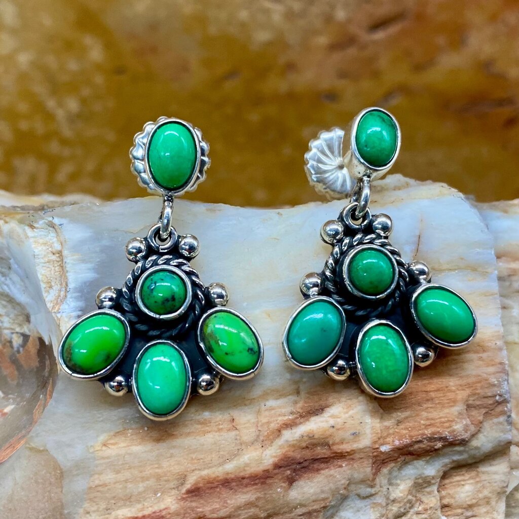 NV Green Turquoise Drop Earrings