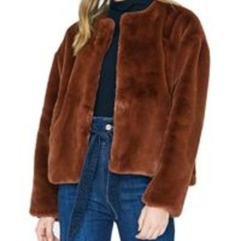 rust fur jacket