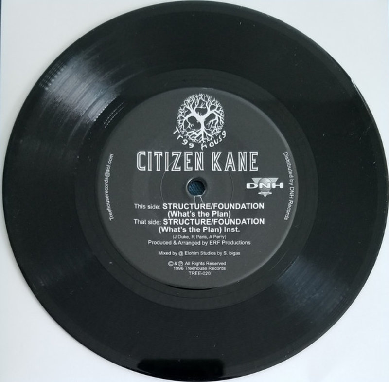 Citizen Kane ‎– Structure Foundation (What's The Plan) 7", Limited Edition