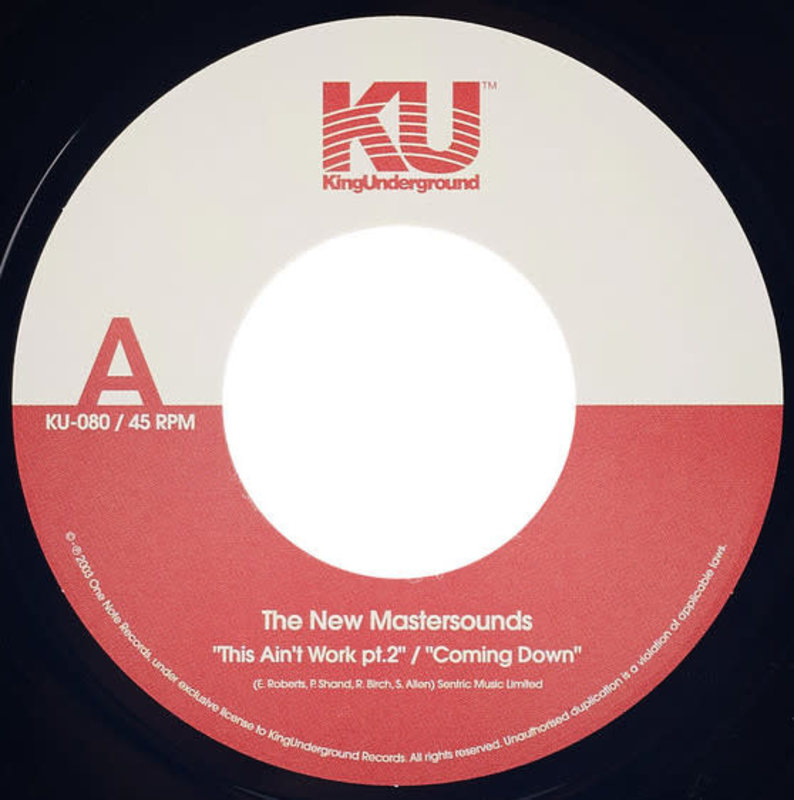 The New Mastersounds ‎– This Ain't Work Pt 2 7" (2020), Limited 500
