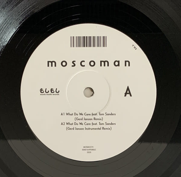 Moscoman Feat. Tom Sanders ‎– What Do We Care (Remixes) 12" (2020, Moshi Moshi Records)