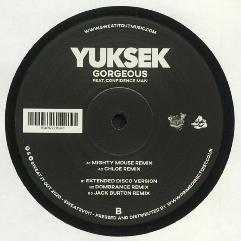 Yuksek Feat. Confidence Man ‎– Gorgeous 12" (2020, Sweat It Out!)