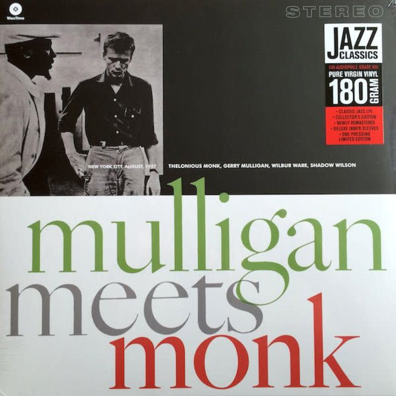 Thelonious Monk And Gerry Mulligan ‎– Mulligan Meets Monk , 2011 Reissue, Limited Edition, 180 Gram