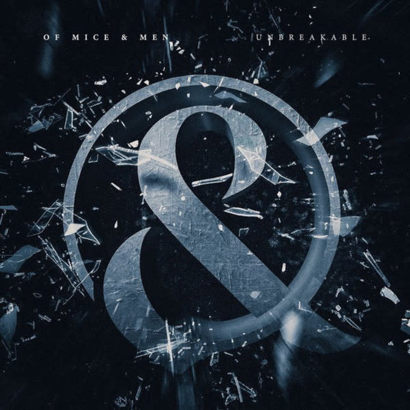 Of Mice & Men - Unbreakable  7" (2017), White / Grey Split With Black Splatter