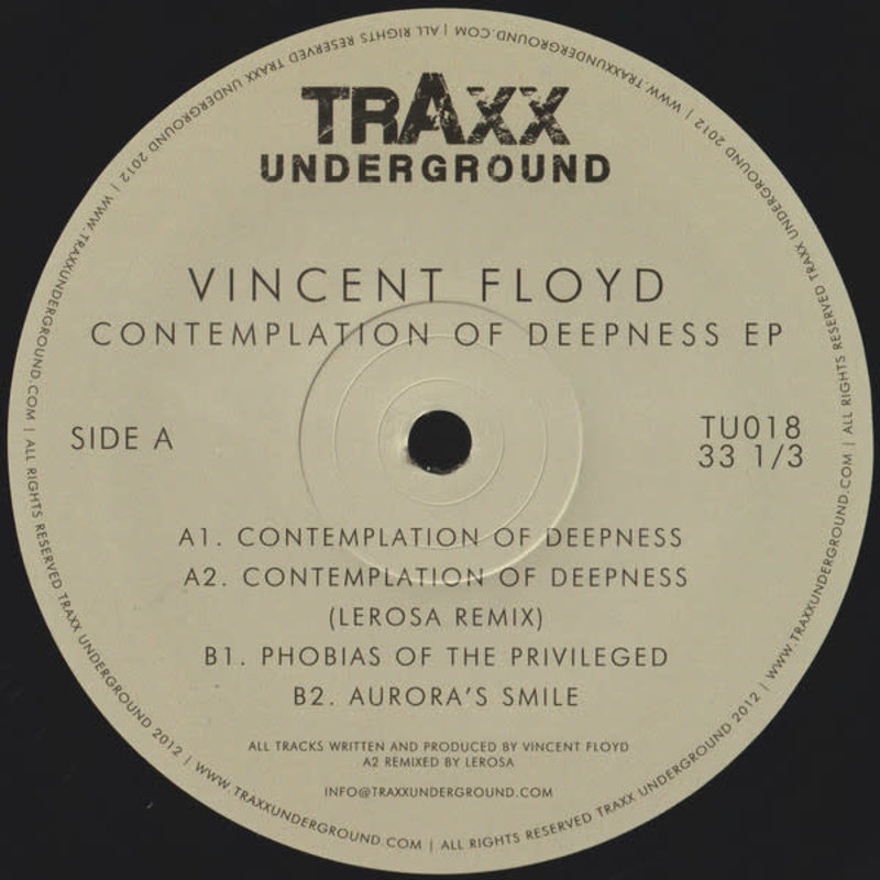 HS Vincent Floyd ‎– Contemplation Of Deepness EP 12" (2018)
