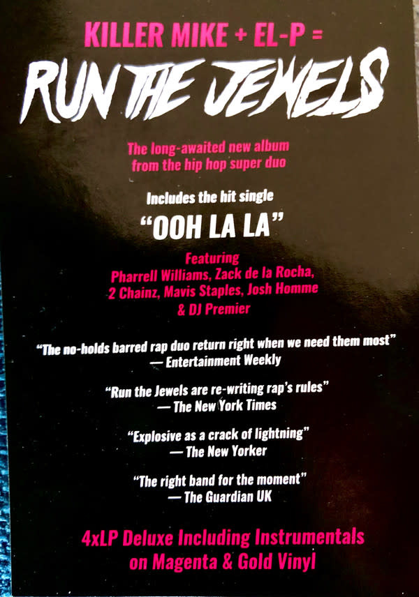 Run The Jewels – Run The Jewels 4 [4LP] (2020), Magenta (Neon) Translucent/Gold Metallic, Deluxe Edition, Limited Edition, (Killer Mike + EL-P)‎